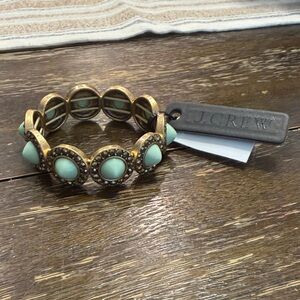 J.Crew bracelet with seafoam green stones